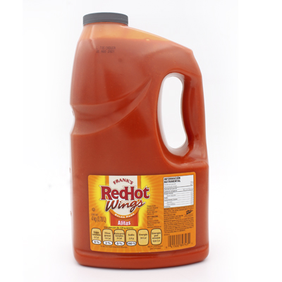 SALSA RED HOT ALITAS FRANKS BOTE DE 3.780 L