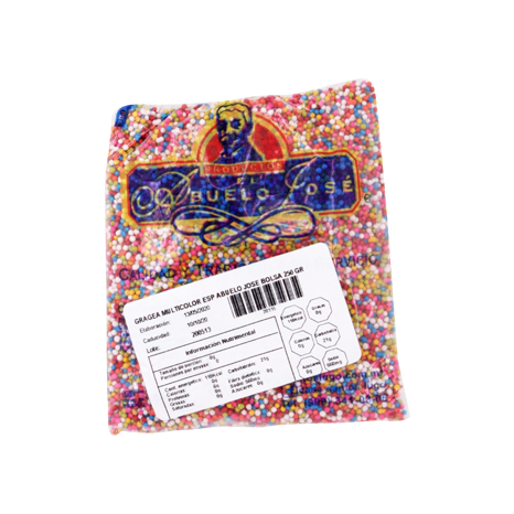 GRAGEA DE AZUCAR MULTICOLOR ESPECIAL EL ABUELO JOSE BOLSA 1 KG