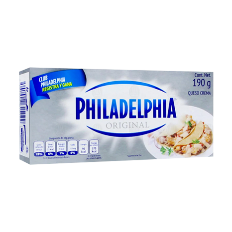 QUESO CREMA BARRA PHILADELPHIA 180 GR PIEZA