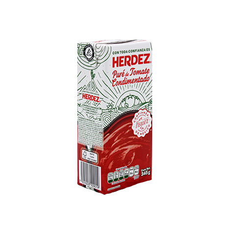 PURE DE TOMATE CONDIMENTADO HERDEZ 345 GR