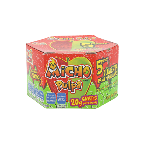 COBERTURA PARA MANZANA CHAMOY MICHO 5 PIEZAS 70 G