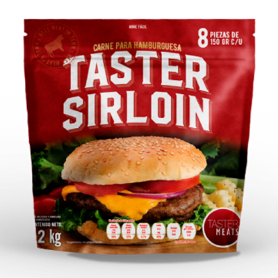 CARNE PARA HAMBURGUESA TASTER SIRLOIN 150 G 8 PIEZAS