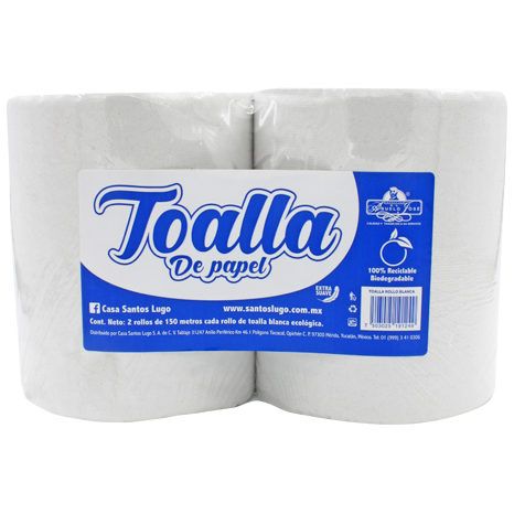 TOALLA ROLLO BLANCA EL ABUELO JOSÉ 2 PZAS