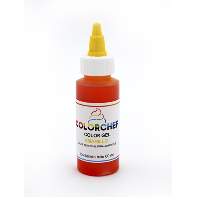 COLOR EN GEL AMARILLO COLORCHEF 60 G PIEZA