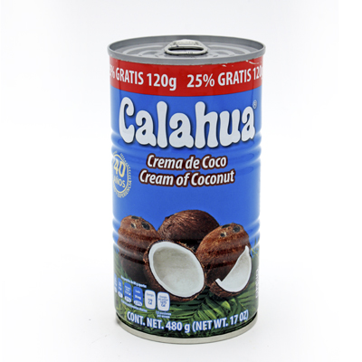 CREMA DE COCO CALAHUA LATA 480 G PIEZA